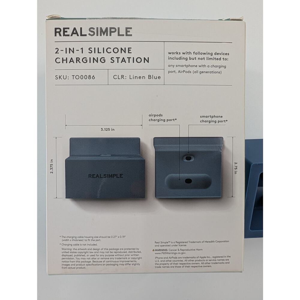 Real Simple Silicone Charging Station Blue - Picture 6 of 10